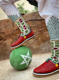 Handcrafted Red Moroccan Leather Babouches – Traditional Handmade Slippers